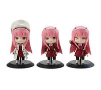 Jilijia Zero Two Lot de 3 mini figurines de dessin animé 02 - Figurines d'action mignonnes pour décoration de gâteau