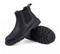 JILILAL Work Safety Shoes, Labour Insurance Shoes, Smash and Puncture Resistant Steel Toe Boots, Comfortable Outdoor Adventure Protection Footwear(Black,37 EU)