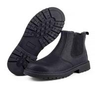 JILILAL Work Safety Shoes, Labour Insurance Shoes, Smash and Puncture Resistant Steel Toe Boots, Comfortable Outdoor Adventure Protection Footwear(Black,42 EU)