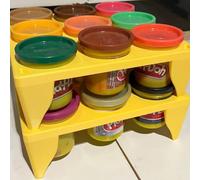 JILINWEI Organiseur empilable pour Play-Doh, chaque boîte de rangement peut contenir 9 conteneurs Play-Doh et peut être empilée