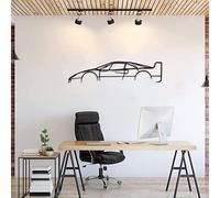 JILIP Cartes d'art Mural en Métal de Voiture, Décor de Silhouette Mural Moderne, Sculptures Murales Géométriques Noires, Bureau À Domicile Et Salon (Size : 23.6IN/60cm)