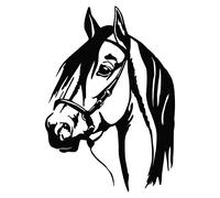 JILIP Décoration Murale en Métal Tête de Cheval Noir, Sculptures Murales 3D en Métal Suspendues, Home Office Bedroom Living Room Decoration (Size : 15.8IN/40cm)