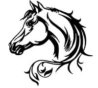 JILIP Panneaux Muraux en Métal Tête de Cheval, Décorations Murales 3D de Silhouettes pour la Maison, Sculptures Murales en Métal Noir, Restaurant Boutique Salon (Size : 15.8IN/40cm)