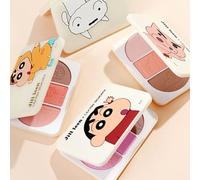 JILL LEEN - 3-Color Blush Palette Crayon Shin-chan Edition - 4 Types #04 Chubby Zaemon - 9.5g