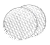 JILLIAN Lot de 2 écrans à pizza, pizza pour four, plaque à pizza, 30,5 cm sans couture en aluminium anti-adhésif