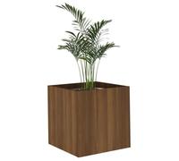JILL'S BAC A FLEUR - Cache-pot de jardin(1 PC) - Jardinière pour Plantes Chêne marron 40x40x40cm - bois d'ingénierie b9563762626827