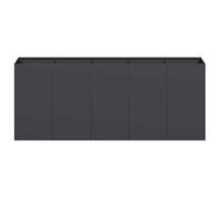 JILL'S BAC A FLEUR - Cache-pot de jardin(1 PC) - Jardinière pour Plantes noir 200x40x80cm acier laminé à froid b9951138788149