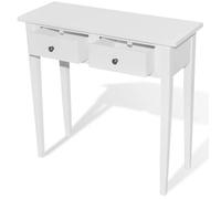 JILL'S - Console Meuble - charge 20 kg - Table de console - VIDAXL - et coiffeuse avec 2 tiroirs Blanc OCT45809944