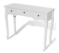 JILL'S - Console Meuble - charge 20 kg - Table de console - VIDAXL - et coiffeuse avec 3 tiroirs Blanc OCT11272164