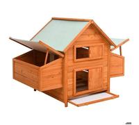JILL'S - Poulailler enclos cage poules d'extérieur - 150x96x110cm - Bois de sapin massif OCT63405103