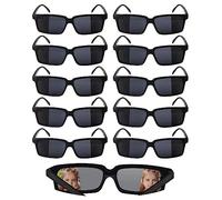 Jilskl 10 Pièces Lunettes d'Agent Secret, Lunettes Espion Arrière