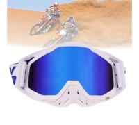 Jilskl Lunettes de Moto Sécurité, Lunettes Moto Tout Terrain, Blanc