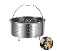 Jilskl Panier Vapeur, Acier Inoxydable Insert Vapeur, Inoxydable Légumes Panier Vapeur, avec Poignée Et Base Tripode, Convient Aux Mijoteuses, Poêles à Frire Et Cuiseurs à Riz (17.5cm)