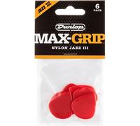 Jim Dunlop Médiators Jazz III 471P3N MAX-grip Nylon Sachet de 6