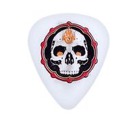 Jim Dunlop Blackline II Alan Forbes, Sachet De 36, Flame Skull, White 0.73 Mm Médiators