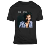 Jim Croce T-Shirt Graphic Top Printed Tee Shirt for Mens Black XXL