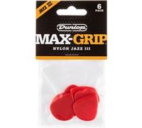 Jim Dunlop Médiators Jazz III 471P3N MAX-grip Nylon Sachet de 6