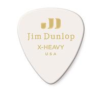 Jim Dunlop Médiators Genuine Celluloid Classic Extra Heavy Lot de 12 Blanc