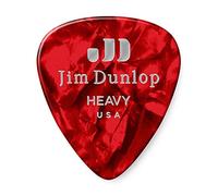 Jim Dunlop 483P09HV Lot de 12 médiators Rouge nacré