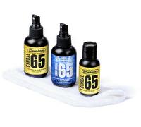 JIM DUNLOP | 6400 Formula 65 Cymbal And Drum Care Kit, produit de nettoyage et d'entretien pour batterie et cymbales, comprend 3 produits formule 65 et un chiffon
