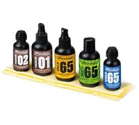 JIM DUNLOP - 6500 System 65 Guitar Maintenance Kit, complet pour le nettoyage et l'entretien de la guitare électrique et acoustique, comprend 5 produits Formule 65 et 2 chiffons en coton