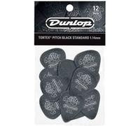 Jim Dunlop Médiators Pitch Black Standard Tortex 050 – 12 pièces