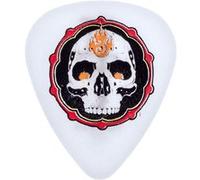 Jim Dunlop Blackline II Alan Forbes, 36 Pack, Flame Skull, White 0.60 Mm Médiators