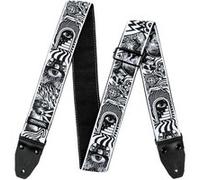 Jim Dunlop Courroie I Love Dust Skulls Noir/Blanc