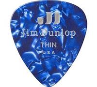 Jim Dunlop Genuine Celluloid Classic, Player'S Pack De 12, Perloid Blue, Thin Médiators