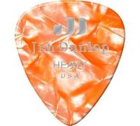 Jim Dunlop Médiators 483P08HV Celluloïd Classique Heavy - Lot de 12, orange nacré