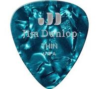 Jim Dunlop - Médiators Genuine Celluloid Classic - fins turquoise - Pack joueur de 12