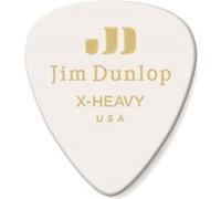 Jim Dunlop Médiators Genuine Celluloid Classic Extra Heavy Lot de 12 Blanc