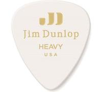 Jim Dunlop Genuine Celluloid Classic, Player'S Pack De 12, White, Heavy Médiators