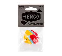 Jim Dunlop Médiators pouce Herco Heavy Flat Pack de 3