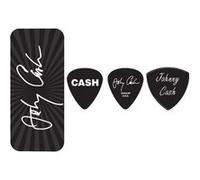 Jim Dunlop JCPT03M Boite en Metal de 6 Motif Johnny Cash Signature Médiators