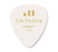 Jim Dunlop Médiators Genuine Celluloid Classic Extra Heavy Lot de 12 Blanc