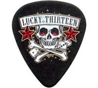 Jim Dunlop Lucky 13 Series Ii, Sachet De 36 #11 Skull Dice, Black, 0.60 Mm Médiators