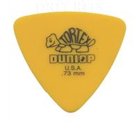 Jim Dunlop Ultex Triangle Lot de 12 médiators pour guitare avec boîtier Jaune 0,73 mm