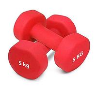 JIM Fitness Paire d'haltères hexagonaux 2 x 4 kg en caoutchouc doux au toucher