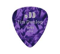 Jim Dunlop Genuine Celluloid Classic, Player'S Pack De 12, Purple, Thin Médiators