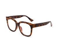 JIM HALO Lunettes Carrées Surdimensionnées de Ordinateur Les lunette Blocage de Lumière Bleue pour Femmes Réduisent Tension Oculaire Tortue