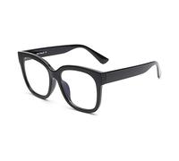 JIM HALO Lunettes Carrées Surdimensionnées de Ordinateur Les lunette Blocage de Lumière Bleue pour Femmes Réduisent Tension Oculaire Noir