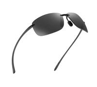 JIM HALO Lunettes de Soleil Sport pour Homme Femme Cadre Incassable TR90 Sans Monture pour Courir Pêche Baseball Conduite Gris