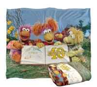 Jim Henson - Fraggle Roche Fraggle 40Th Book Plaid Ultra Doux au Toucher Soyeux - 152 x 127 cm