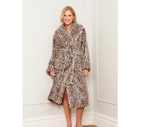 Jim Jam the Label Jim Jam the Label Animal Print Dressing Brown Gown Brown L-XL