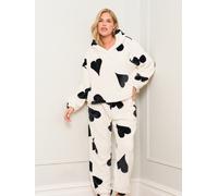 Jim Jam the Label Jim Jam the Label Large Heart Print Twosie Black Pyjamas