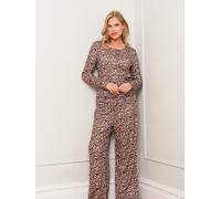 Jim Jam the Label Jim Jam the Label Leopard Print With Wide Leg Set Brown Pyjamas