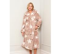 Jim Jam the Label Jim Jam the Label Natural Mocha Star Print Dressing Gown Natural L-XL (EU 44-50)