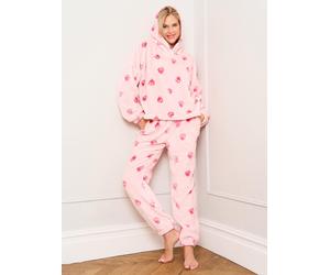 Jim Jam the Label Jim Jam the Label Pink Strawberry Print Twosie Pyjamas