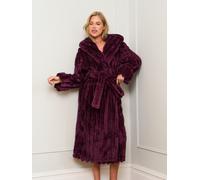 Jim Jam the Label Jim Jam the Label Purple Burgundy Ribbed Dressing Gown Purple smallmedium